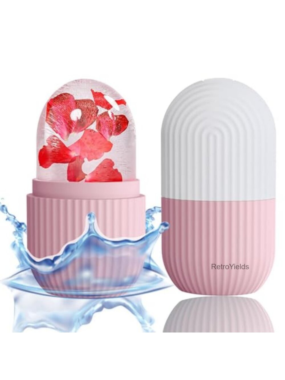 Ice Face Roller Massager for Eyes Neck Skin Care De-Puff Reusable Silicone